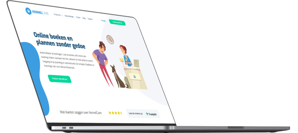 Impressie nieuwe KennelCare website