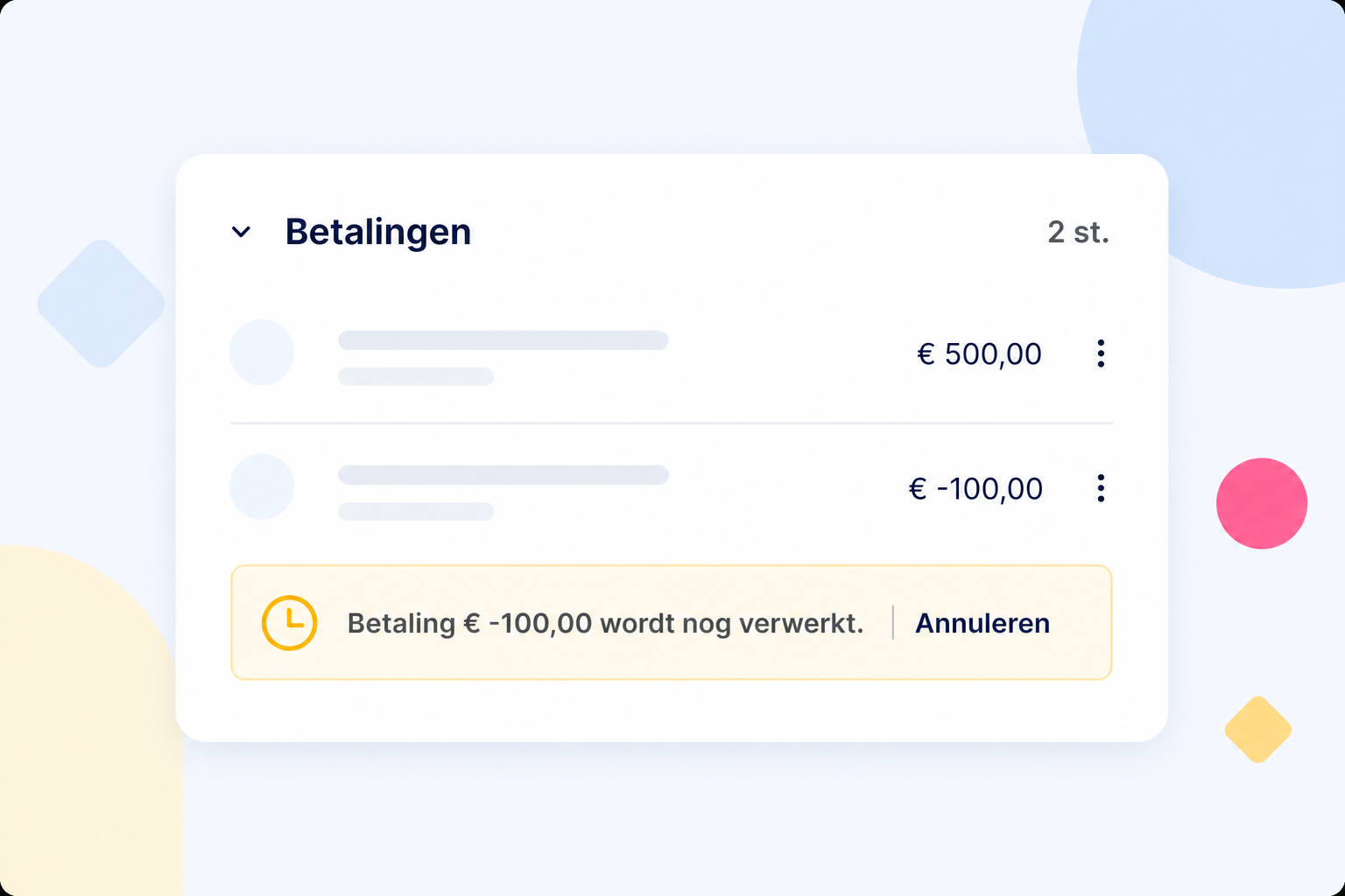 Status van terugbetalingen nu direct zichtbaar